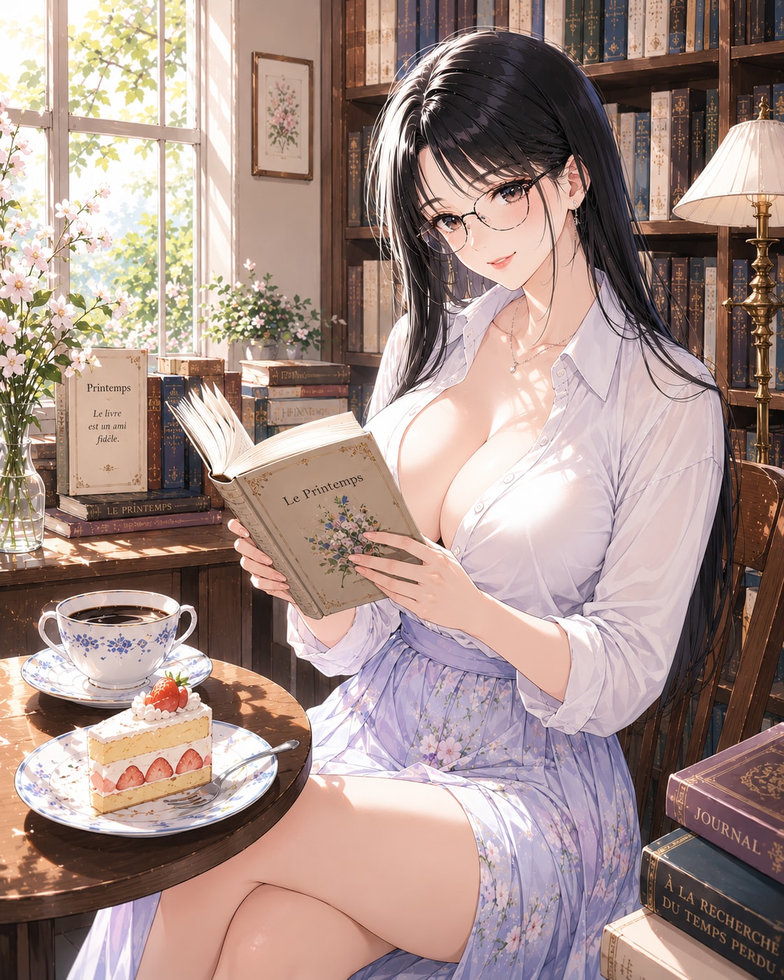 読書をしてるお姉さん
