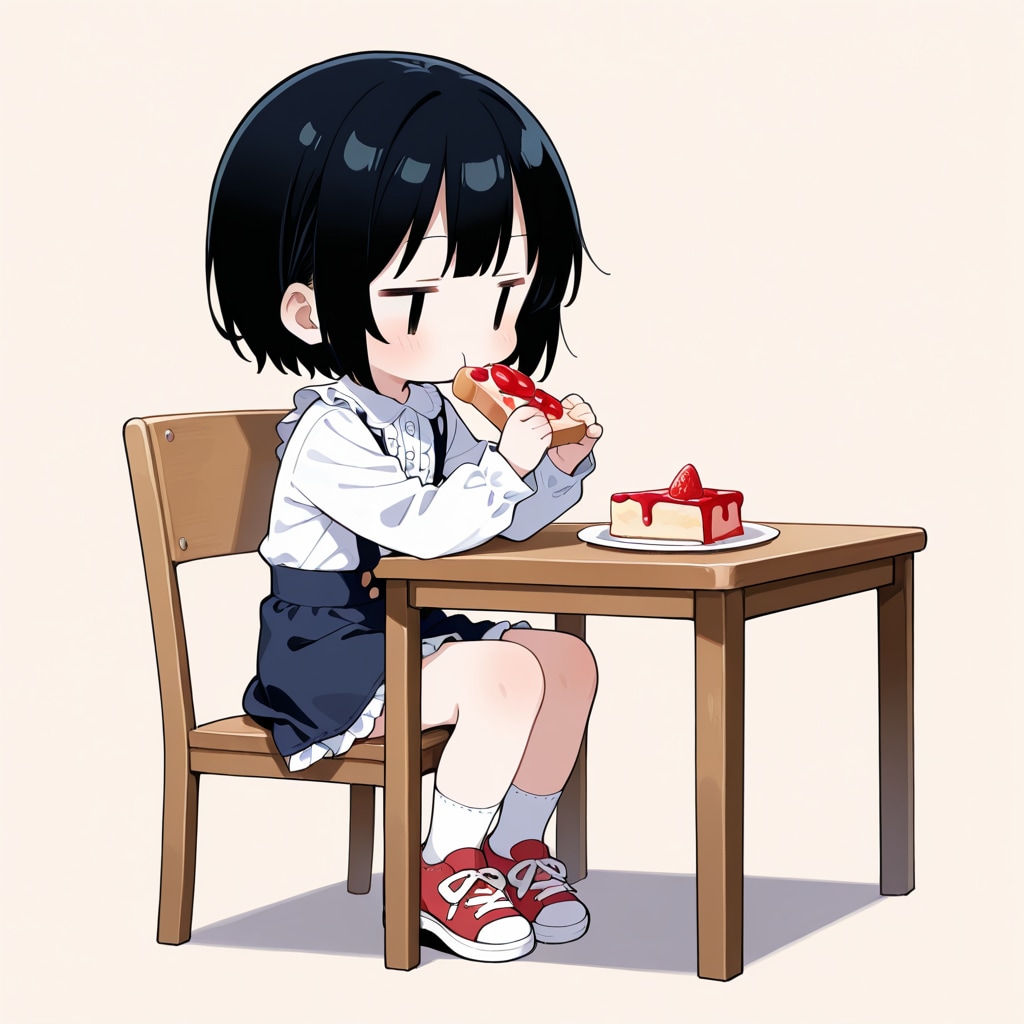 イチゴジャムを塗って食べる