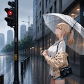 雨の日、信号待ち 2枚目
