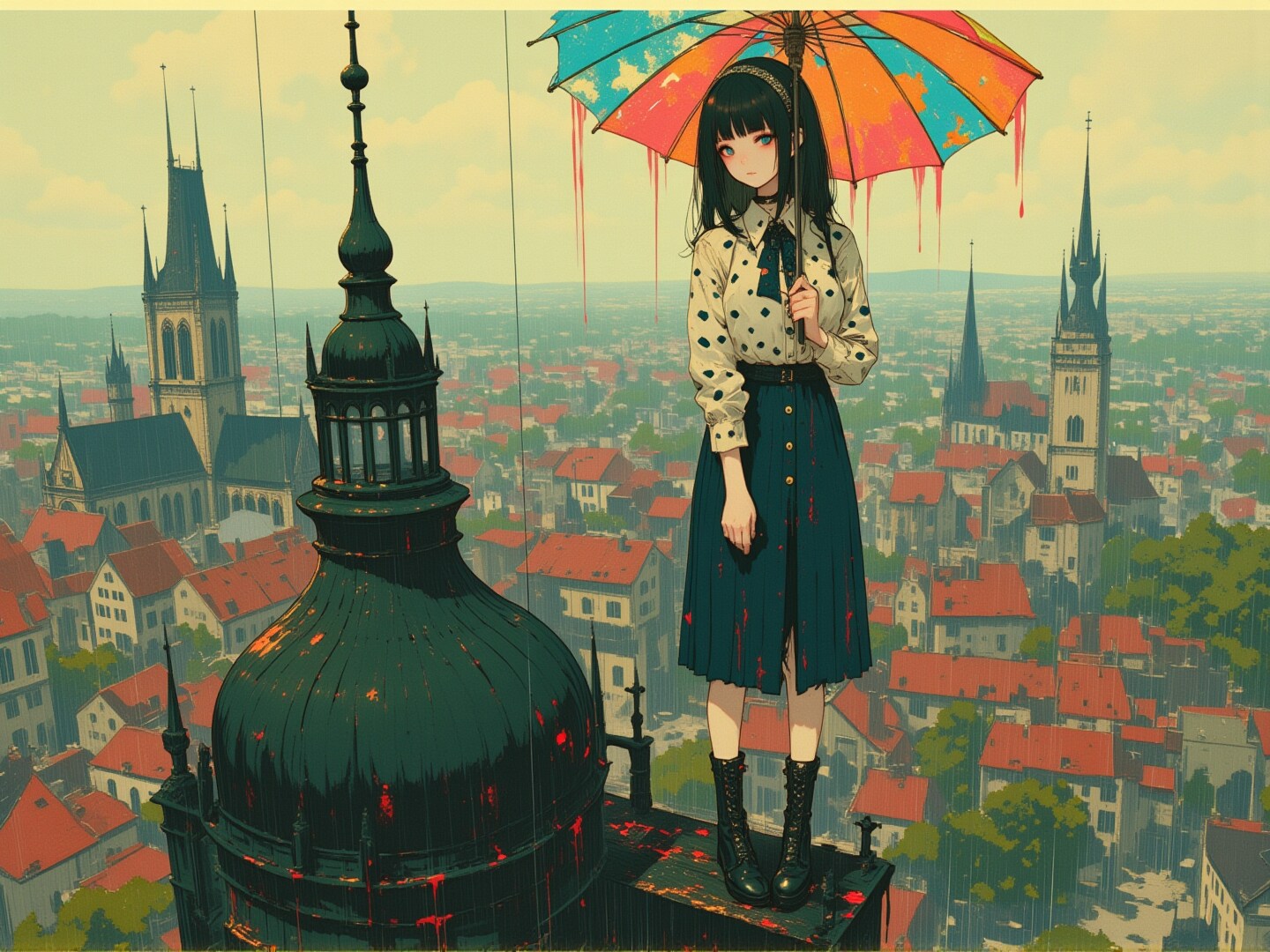 赤い雨 | の人気AIイラスト・グラビア