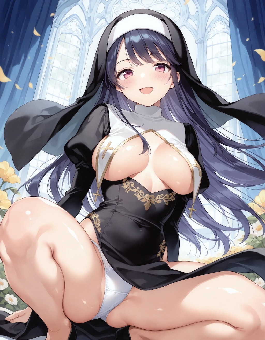 シスターのパンチラ