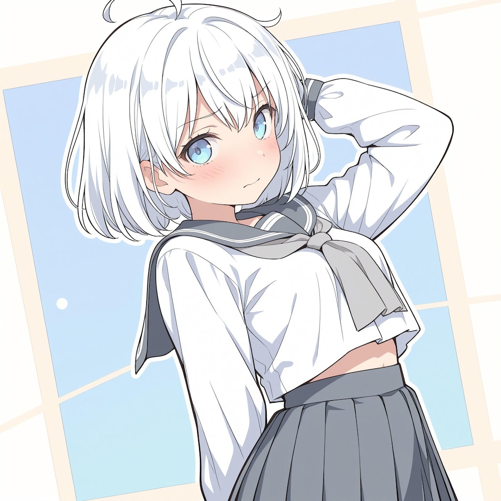 灰色のセーラー服