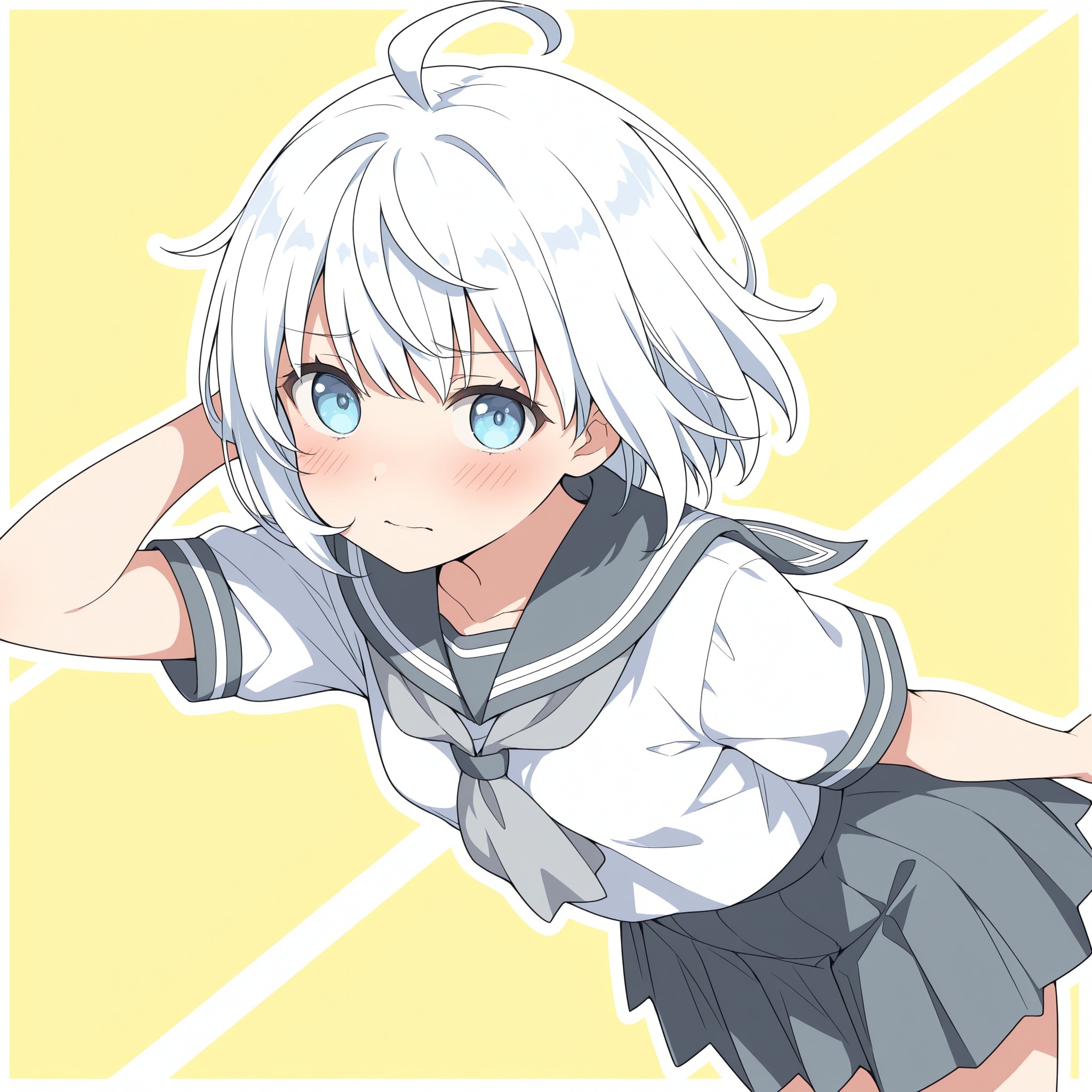 灰色のセーラー服 | の人気AIイラスト・グラビア