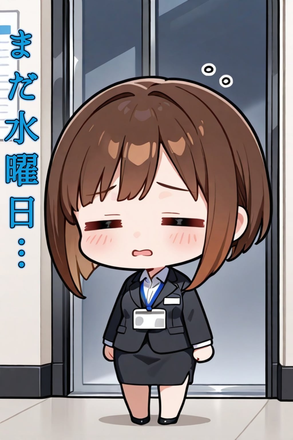 働く茶髪ちゃん