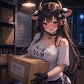 働く牛娘さん 3枚目