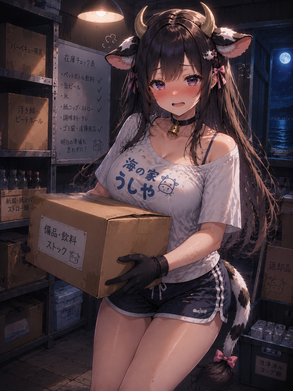働く牛娘さん