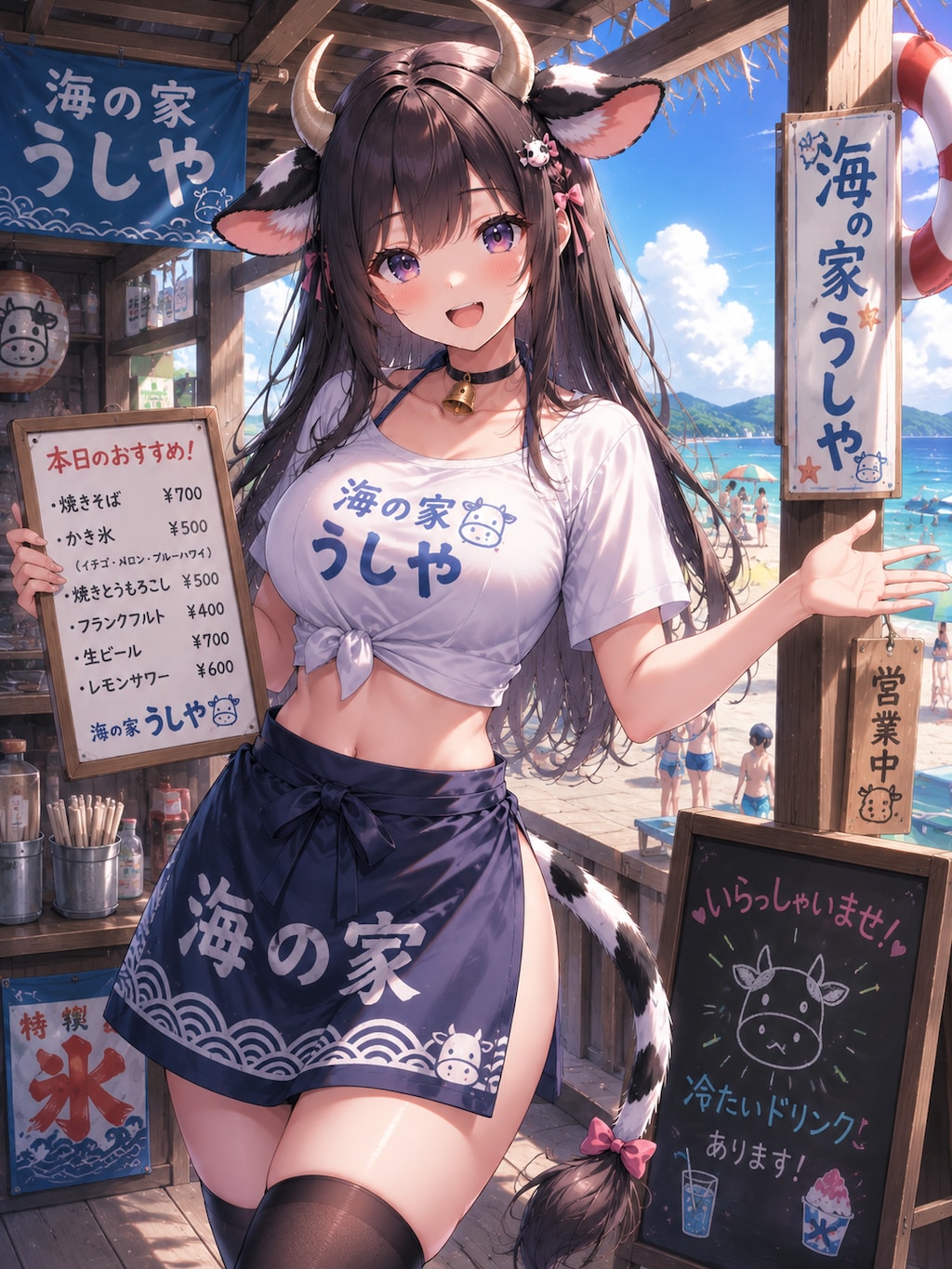 働く牛娘さん