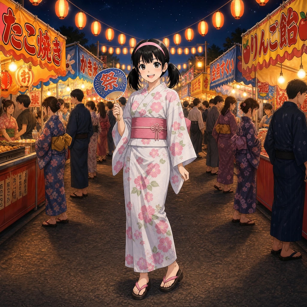 サイボーグ戦士も夏祭り