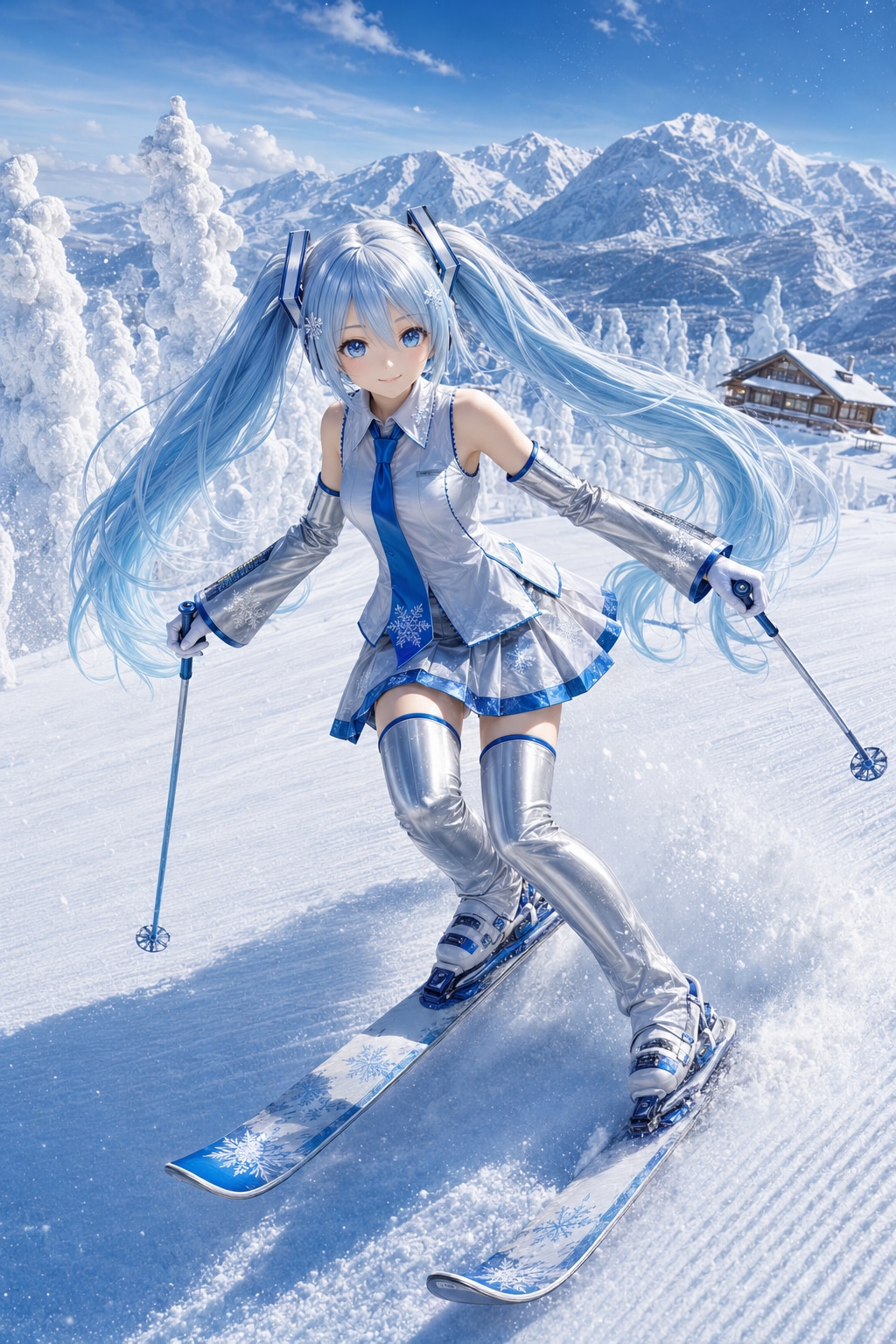 ゲレンデの雪ミク