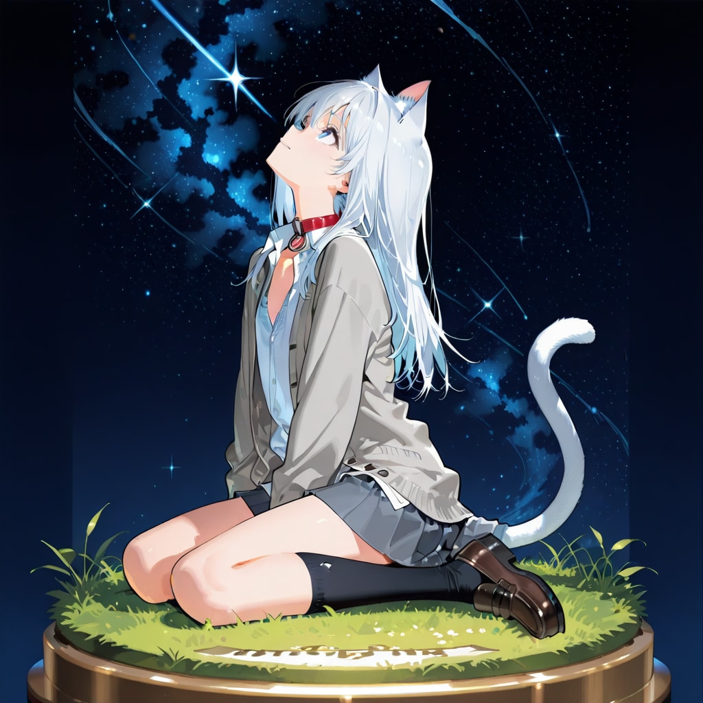 星見猫の卓上フィギュア