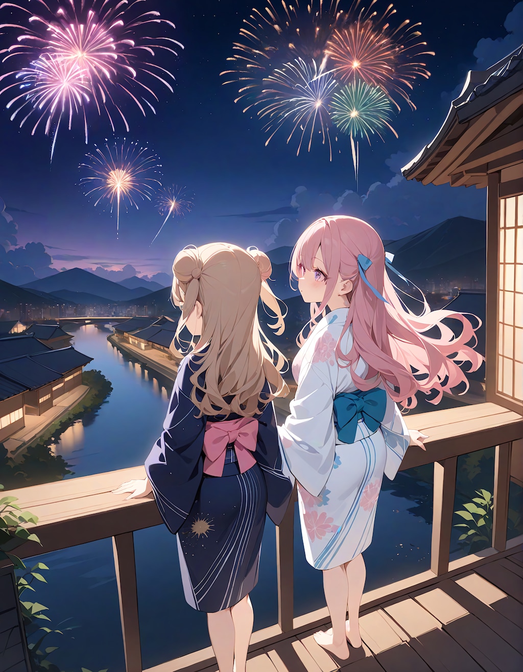 花火大会にやってきたふたり