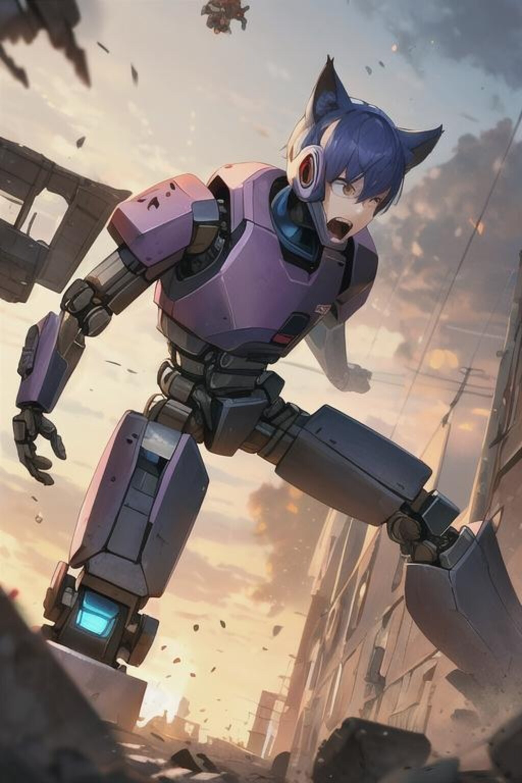 倒しても倒しても湧いててでくる敵たちに猫耳ロボ壊れる