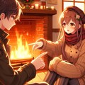 暖炉と恋人♥その1(9枚) 2枚目