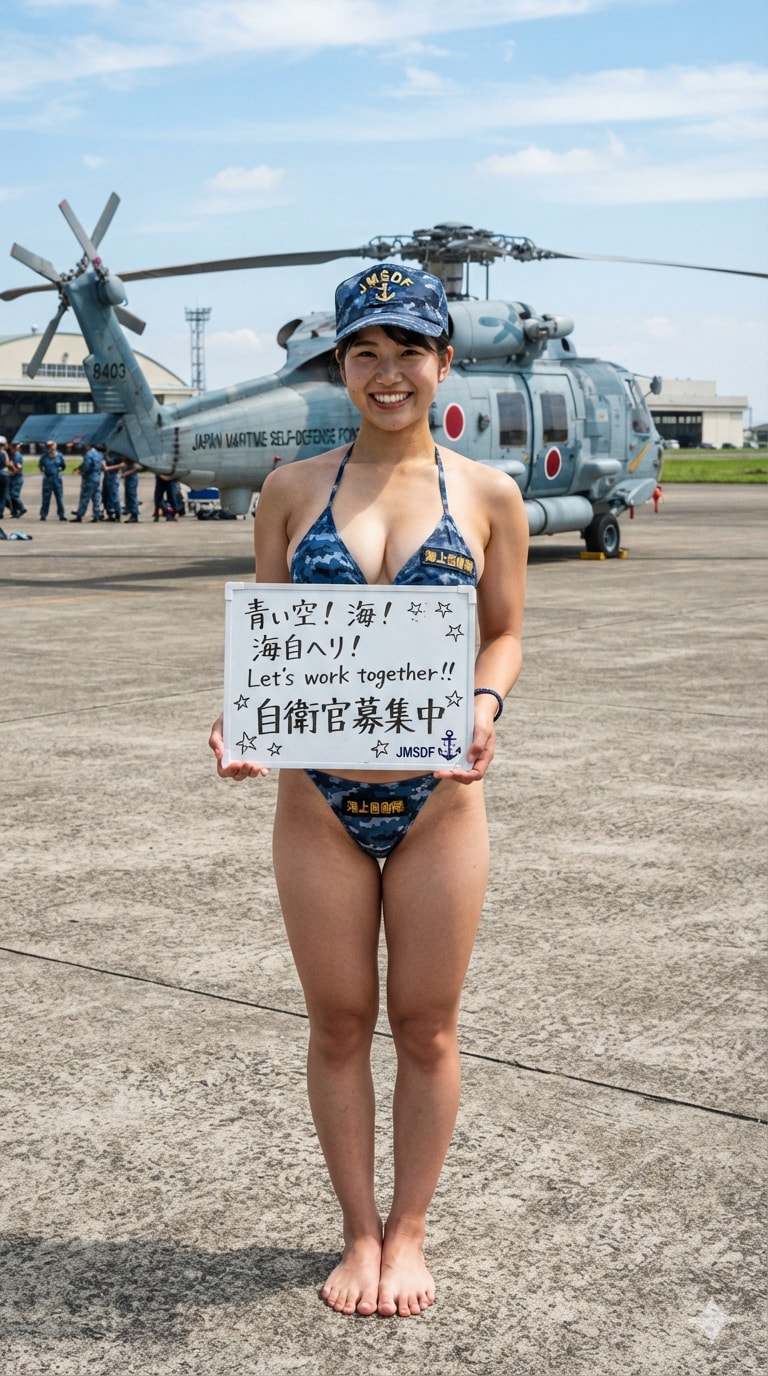 ６日の女性海上自衛官