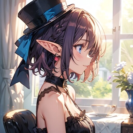 横顔エルフさん