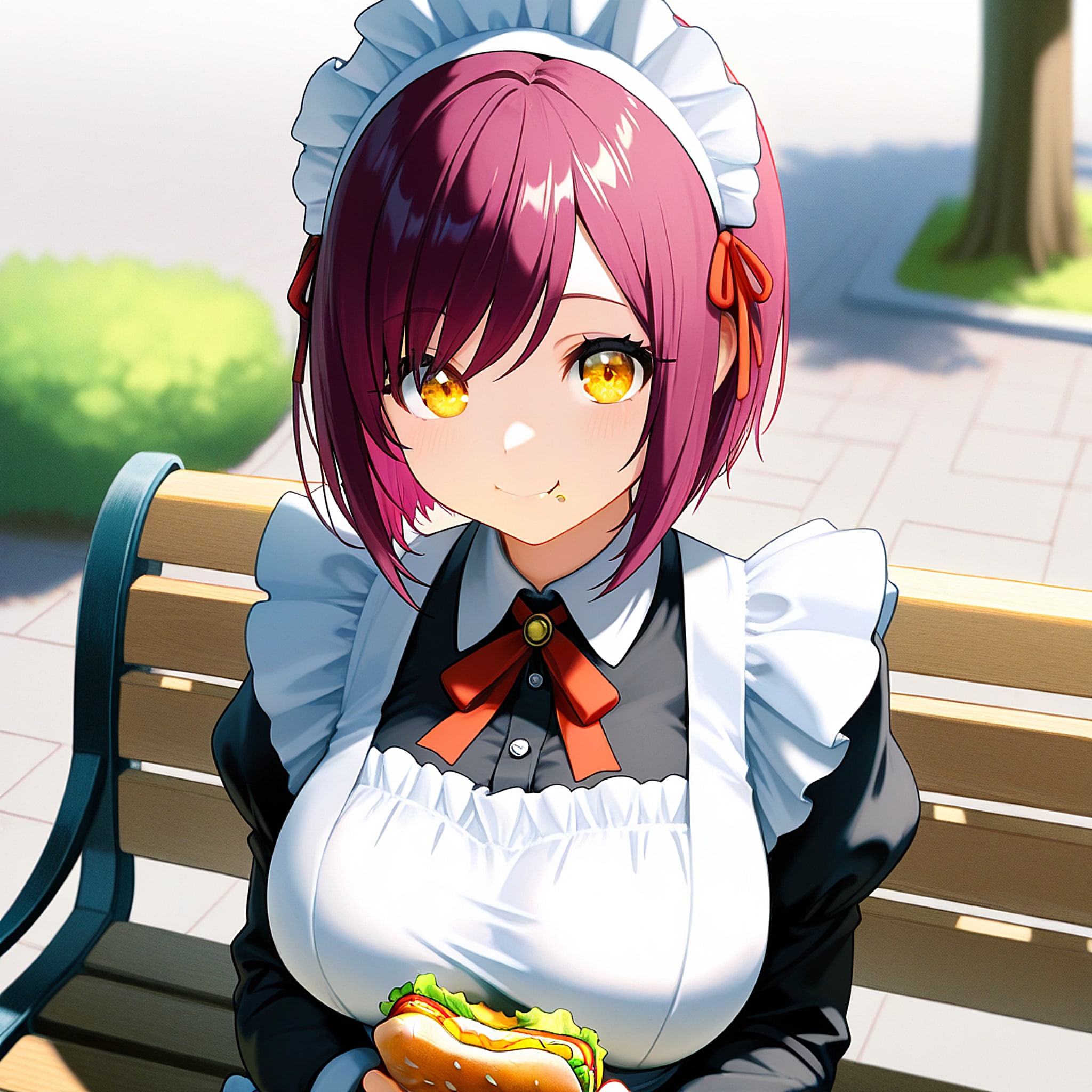 こんにちは（挨拶メイドの芽衣ちゃん） | の人気AIイラスト・グラビア