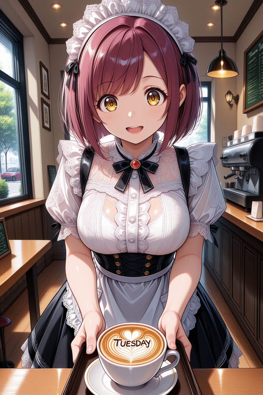おはようございます（挨拶メイドの芽衣ちゃん）