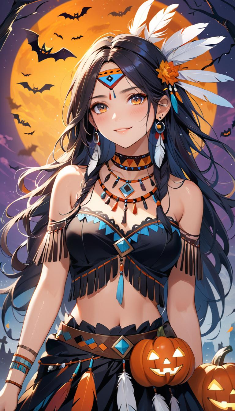 ネイティブアメリカンのハロウィン | の人気AIイラスト・グラビア