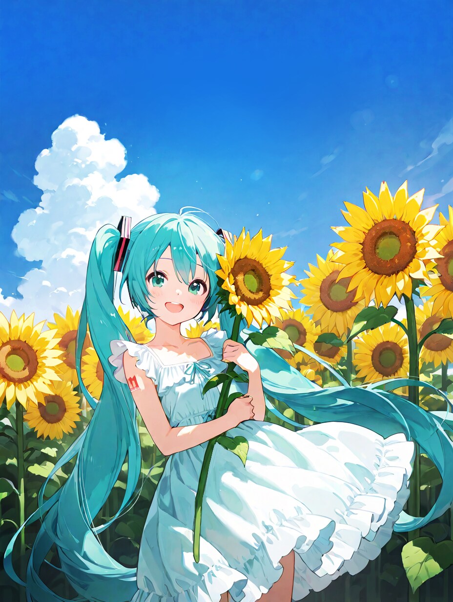 向日葵と夏空 | の人気AIイラスト・グラビア