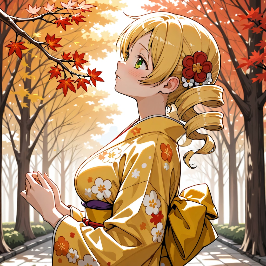 マミさんと紅葉 | の人気AIイラスト・グラビア