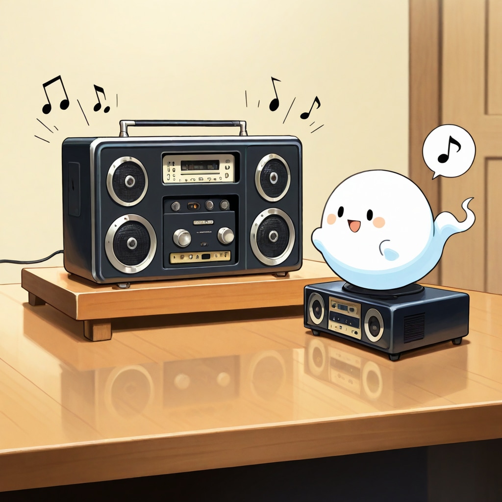 ラジオにノリノリなお化けさん