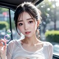 オッパイで洗車中の れなちゃん 4枚目