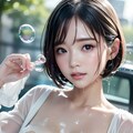 オッパイで洗車中の れなちゃん 5枚目