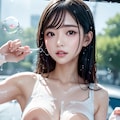 オッパイで洗車中の れなちゃん 11枚目