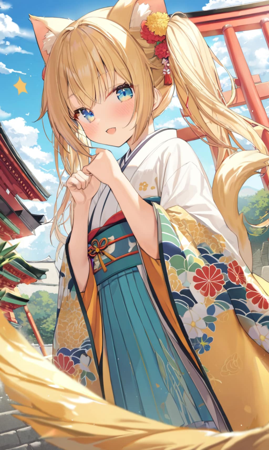 こるり「遅れて着た正月」まや「私達は学生」