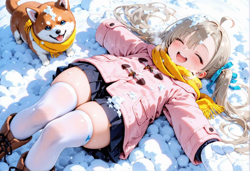 雪へのダイブ！