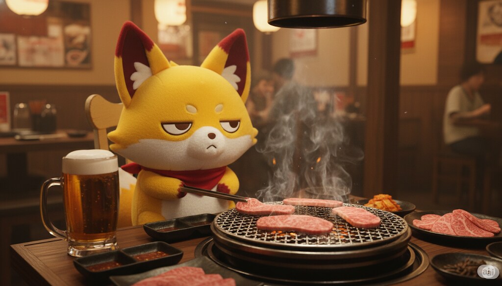 【狐独のグルメ】やれやれ。結局、肉を焼くという行為は、自分自身との対話なんだよ。