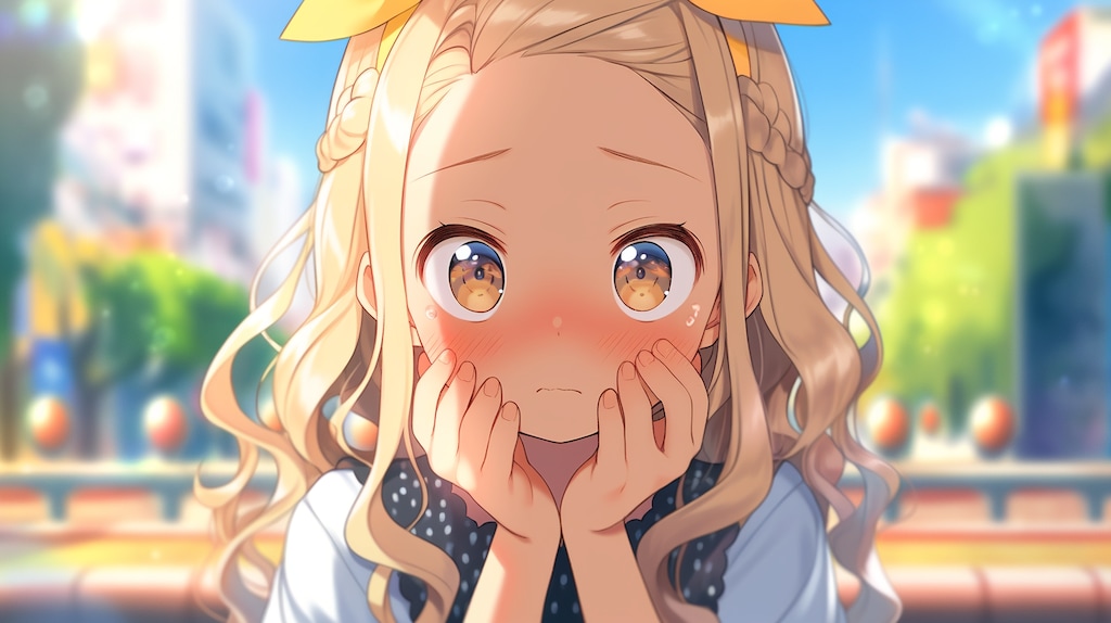 照れるギャル