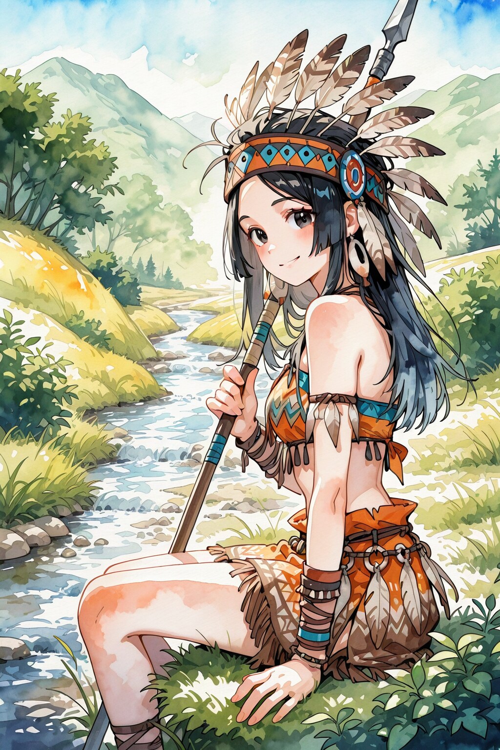 大草原の空の下	１０ | の人気AIイラスト・グラビア