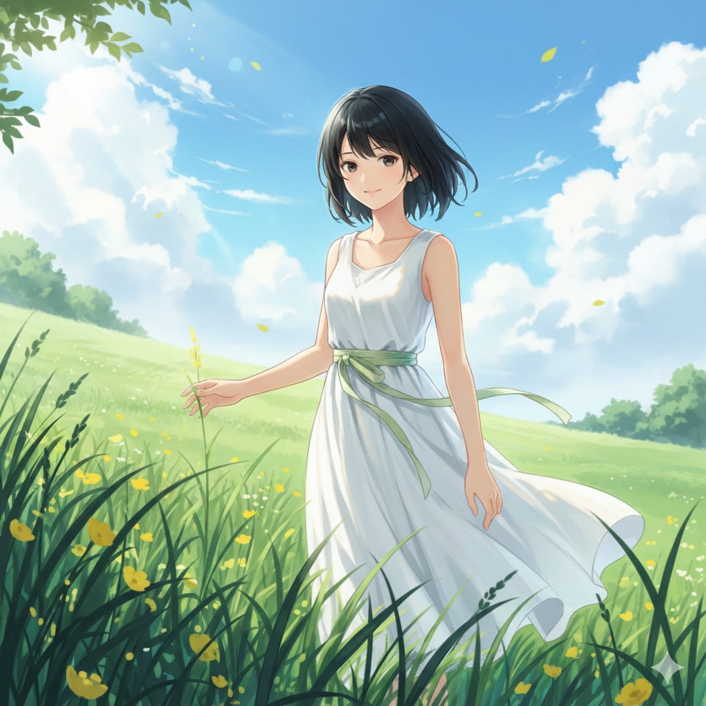草原の少女 | の人気AIイラスト・グラビア