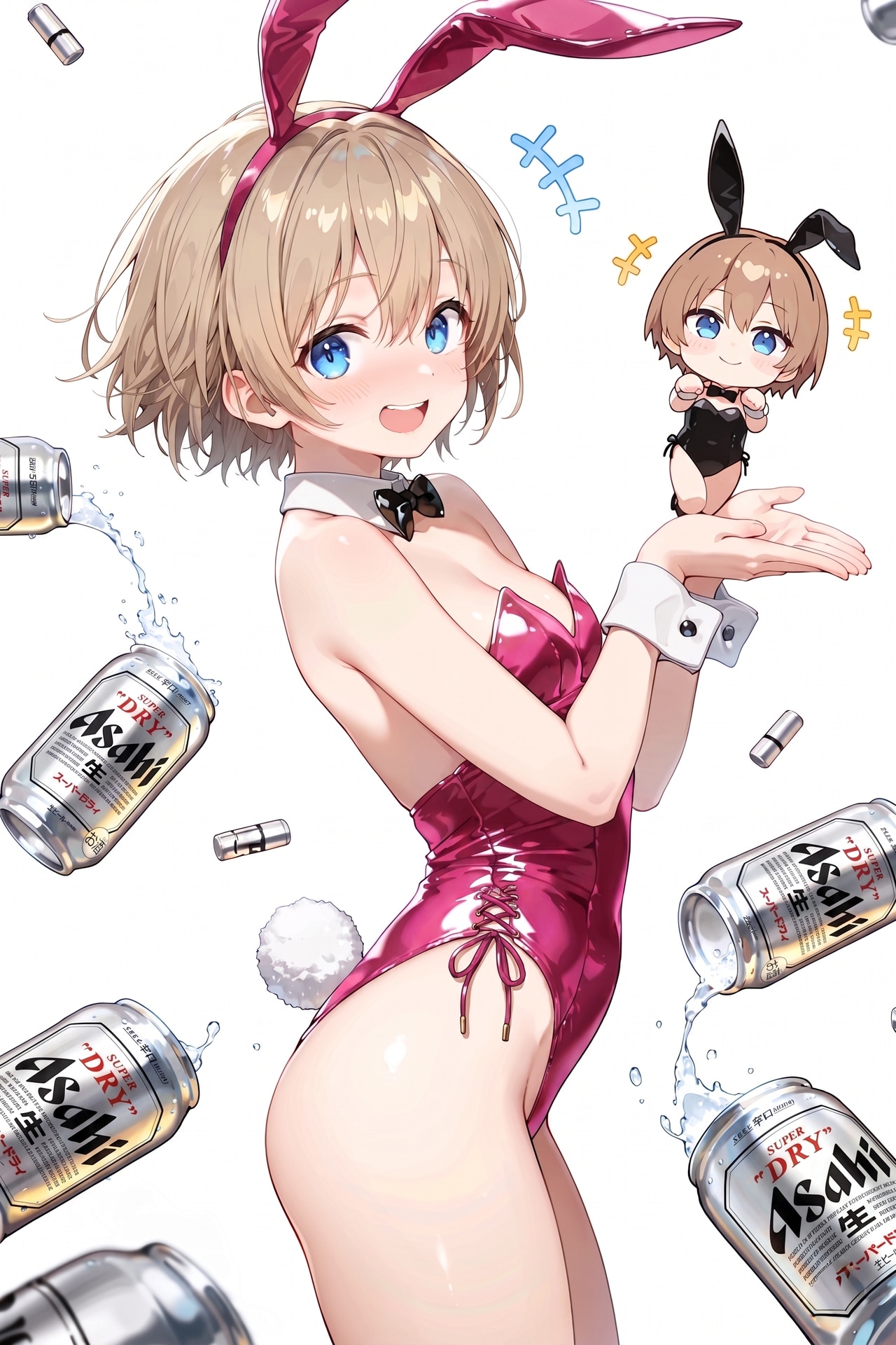 ちびキャラバニーさんとアサヒスーパードライ Z612