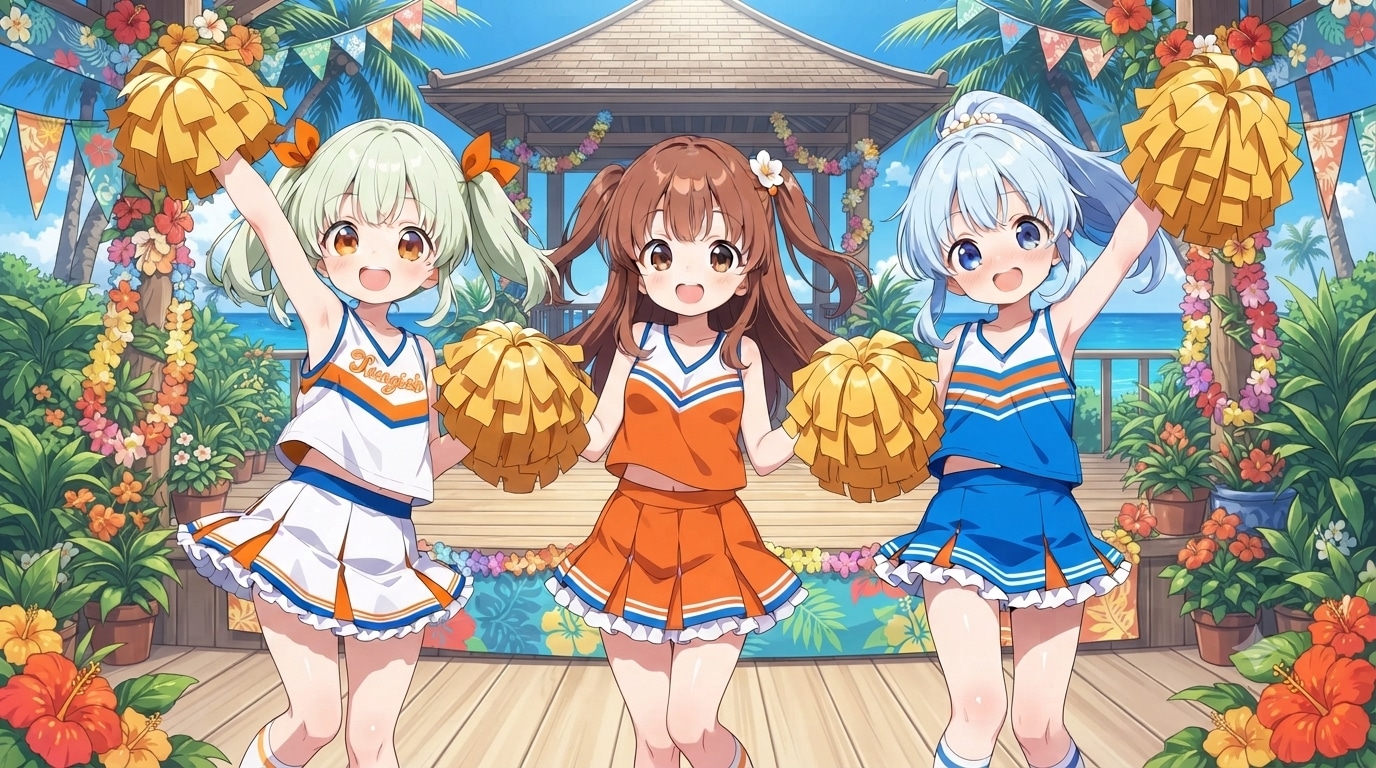 フレフレ〜🤎💚💙
