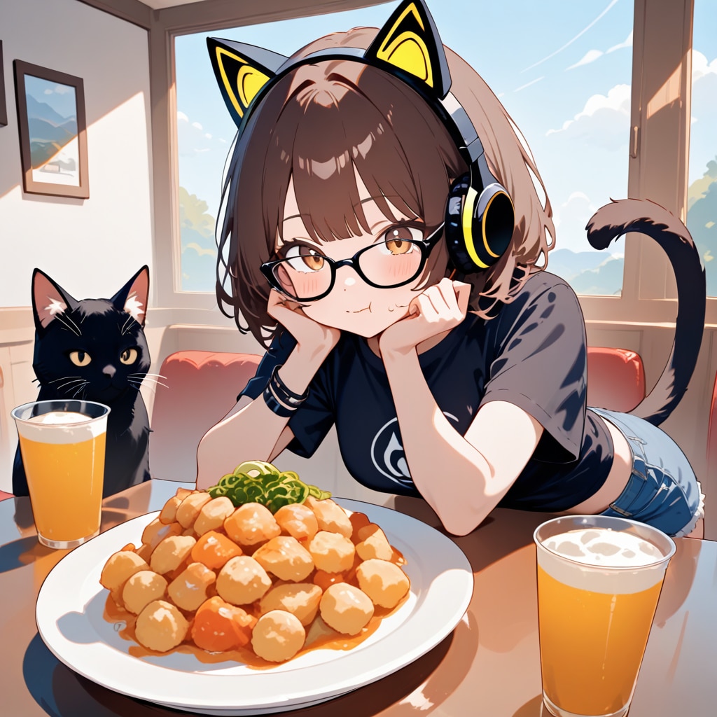 イカ団子とビアカクテル