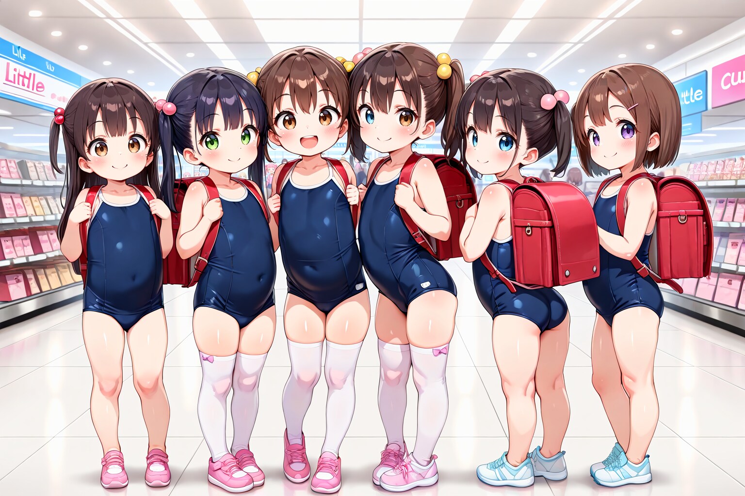 遠足のおやつを買いにスク水モールに来ました