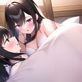 布団の中イチャイチャ（百合） 2枚目