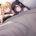 布団の中イチャイチャ（百合） 3枚目
