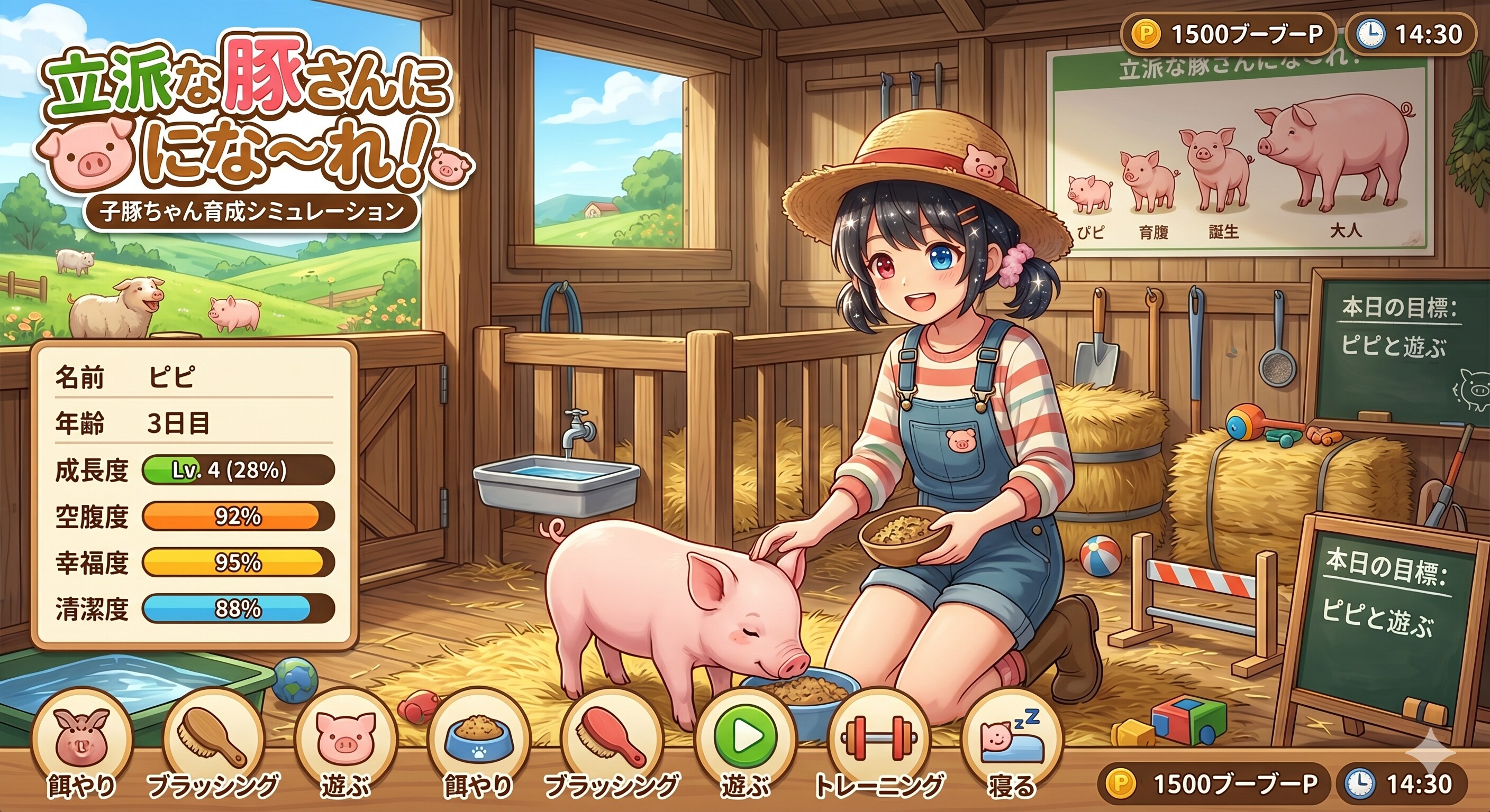 子豚ちゃん育成ゲーム🐷 | の人気AIイラスト・グラビア
