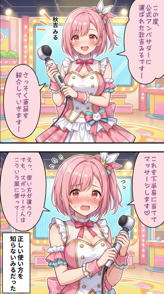 商品紹介をするアイドル【秋吉みる】編