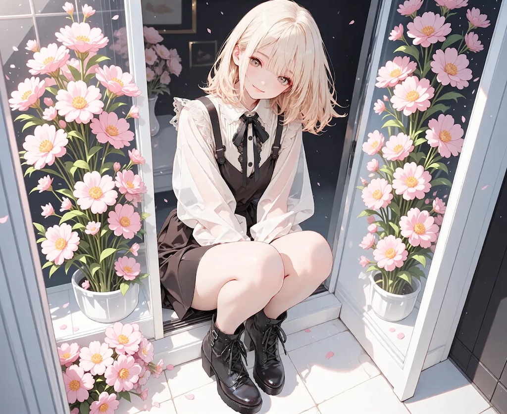 春、花を飾って