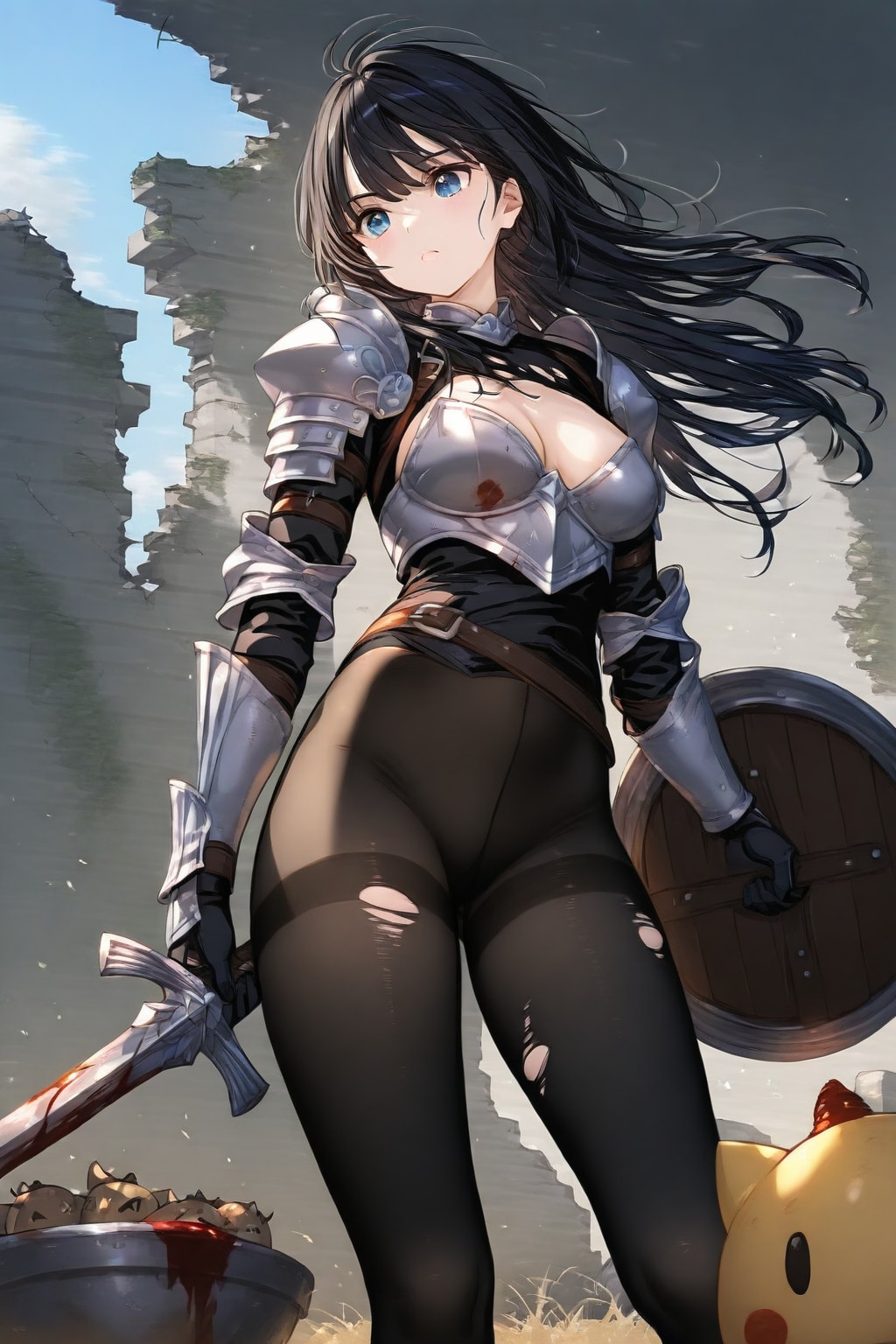 廃墟と女騎士