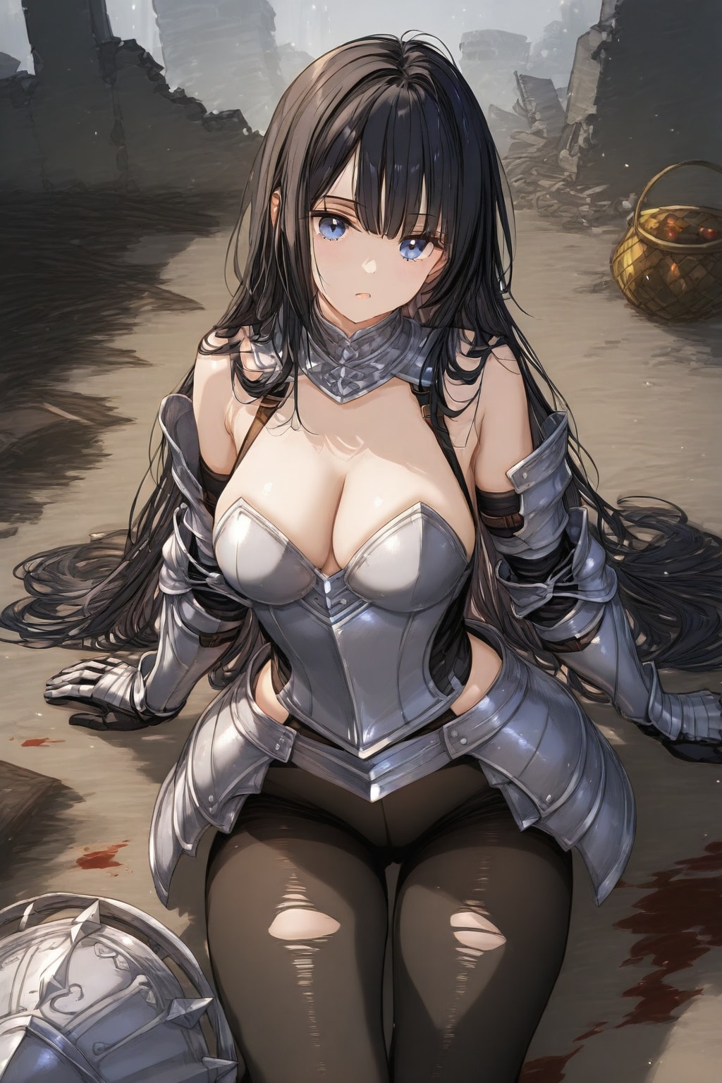 廃墟と女騎士