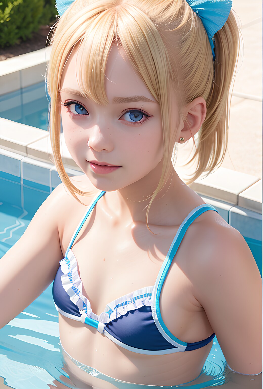 青ビキニ美少女