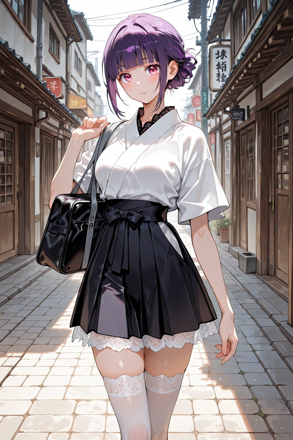 和服風制服少女 | の人気AIイラスト・グラビア