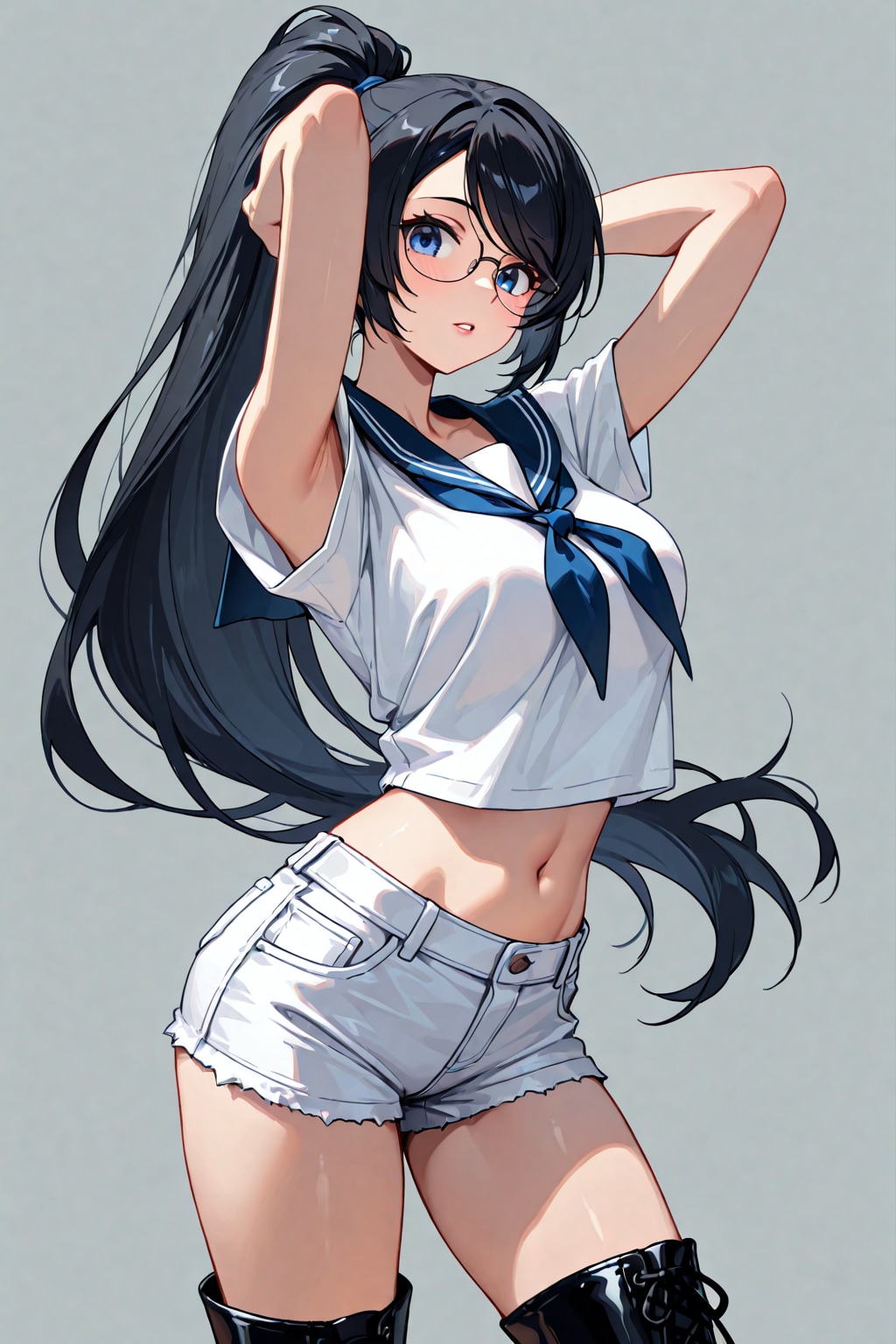 白ホットパンツ（月子）
