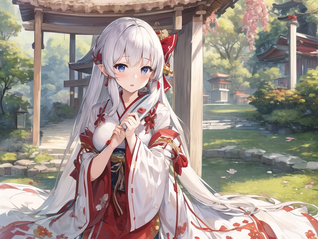 可愛らしい巫女さん