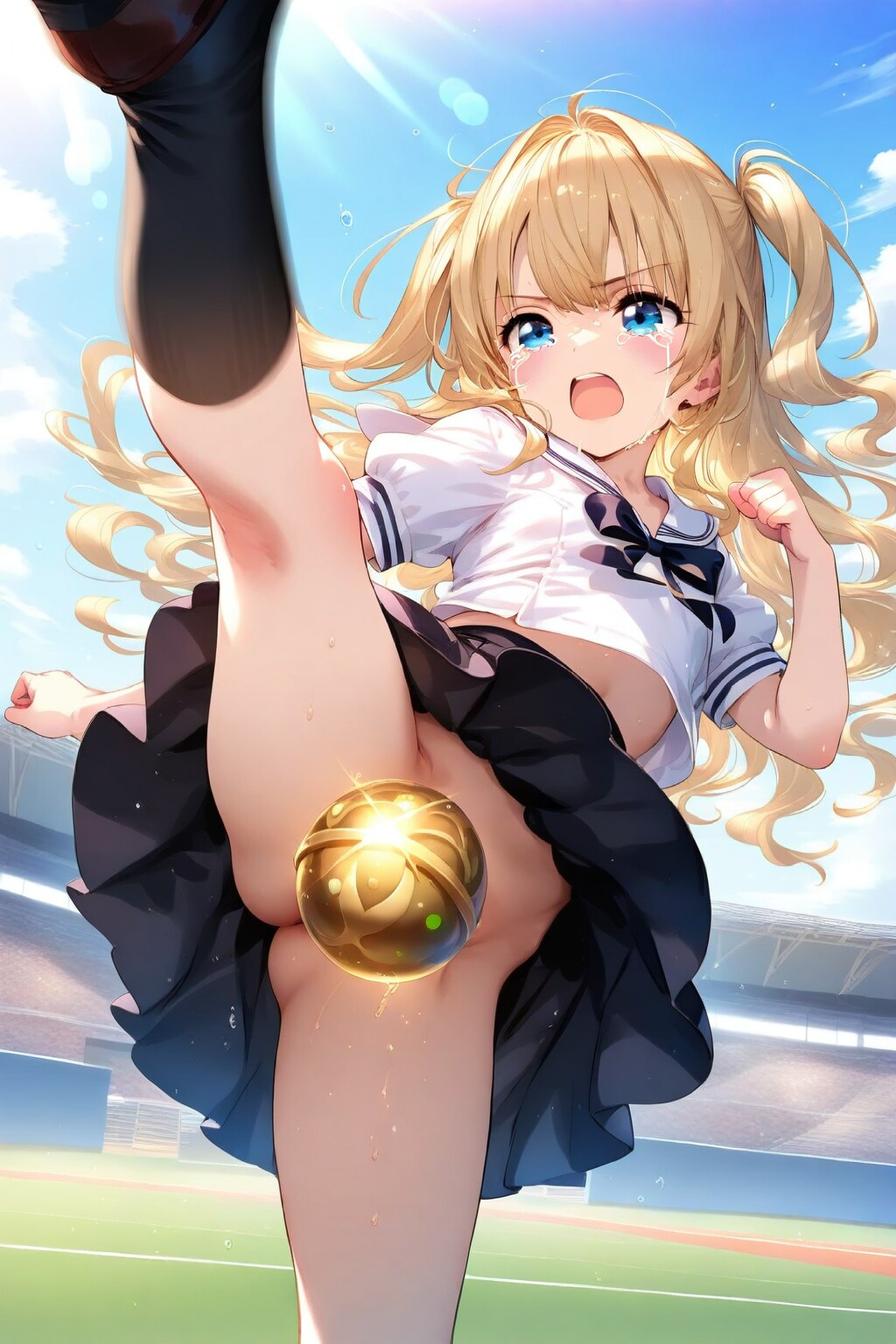 ちちぷいちゃんのタマ隠しハイキック(タマスプラッシュ付き)